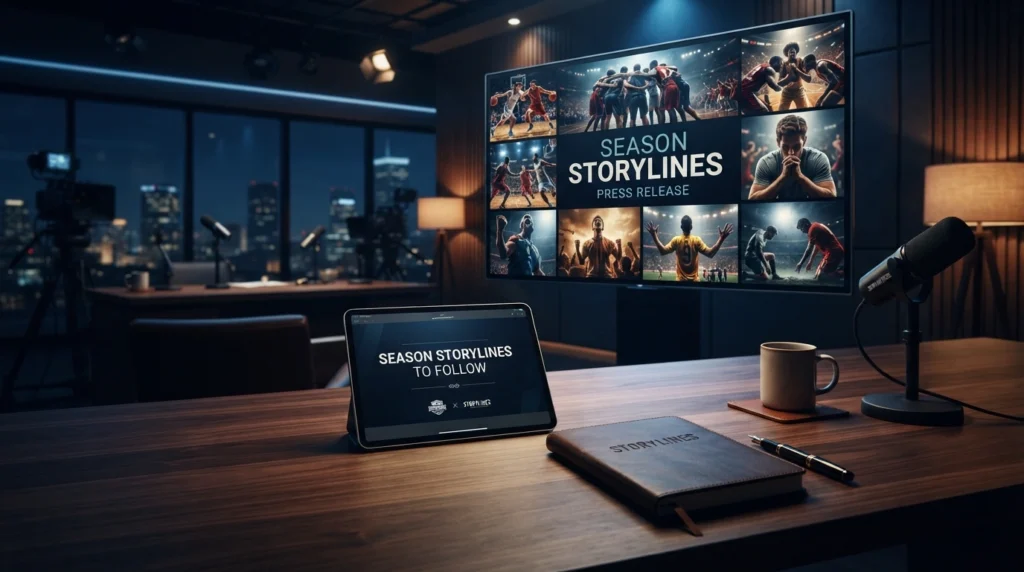please draw landscap image for the focus keyword "Season Storylines to Follow"?